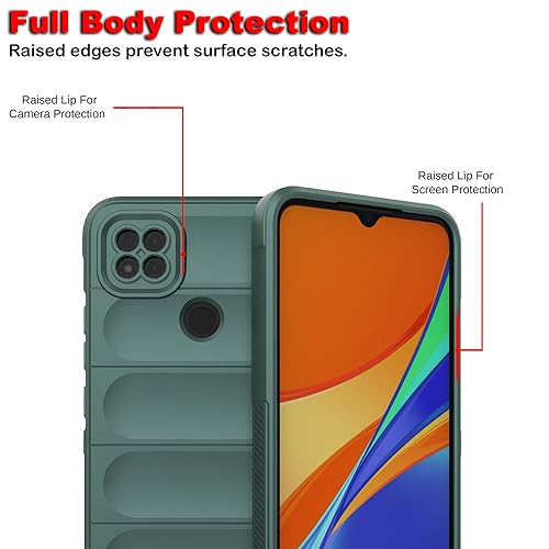 Image of amazon basics Mobile Cover for Mi Redmi 9 / 9C / 9 Activ /Poco C31 4G | Full Camera Protection | Liquid Silicon Case | Flexible Bumper Case for Mi Redmi 9 / 9C / 9 Activ /Poco C31 4G (Green)