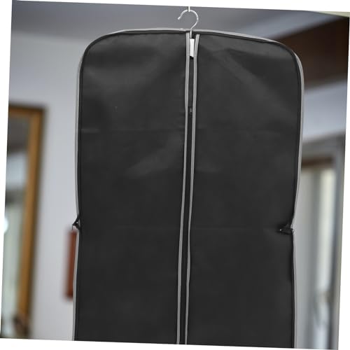 DECHOUS Suit Dust Cover Portable Hanging Garment Bag Business Folding Clothes Protector for Travel and Long-term Storage Black Medium4