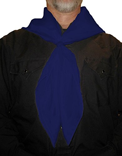 Cowboy Wild Rag Silk Scarf - Royal Blue3