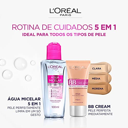 Água Micelar L'Oréal Paris Solução de Limpeza 5 em 1, 100ml