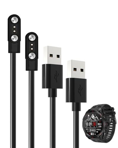 [2 Pack] USB Charging Cable for Tank M70 2026 SmartWatch(Black) image 2