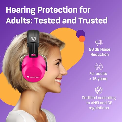 Vanderfields Hearing Protection Headphones - 26dB - Range Shooting Ear Protection - Noise Cancelling Ear Muffs for Adults - Image 3