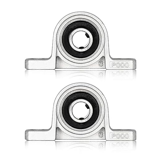 2 Stück Stehlager 10mm Innendurchmesser, Lagerbock mit Kugellager, Gehäuselager, Lager Gehäuse
