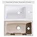 HOROW Bathroom Small Wall Mount Rectangle Corner Sink White Porcelain Ceramic Vessel Sink, Right Hand