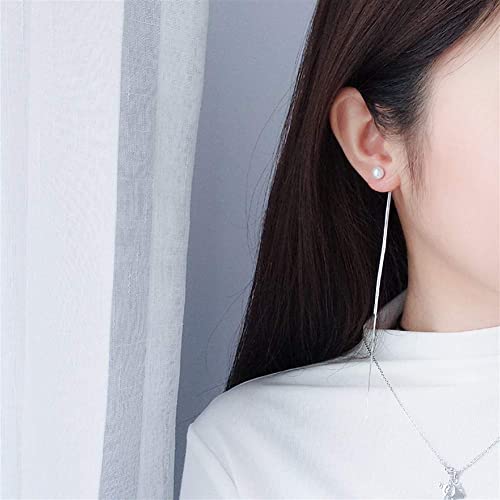 Pendientes de tuerca S925 con perlas que no pesan y evitan alergias 4