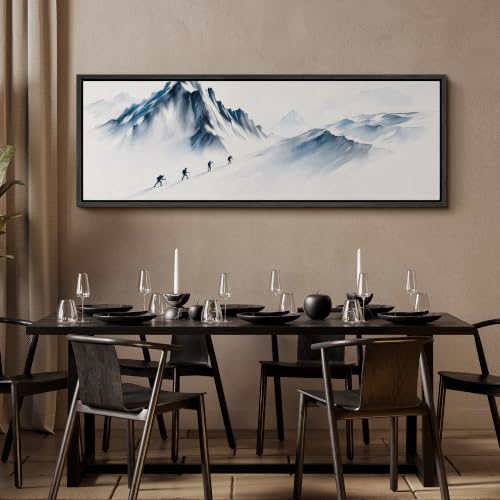 Image of MUDECOR Large Framed Canvas Print Wall Art Hike Watercolor for Living Room