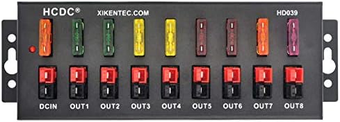 HCDC 1 in 8 Out 40Amp Connector Power Splitter Distributor Source Strip Module