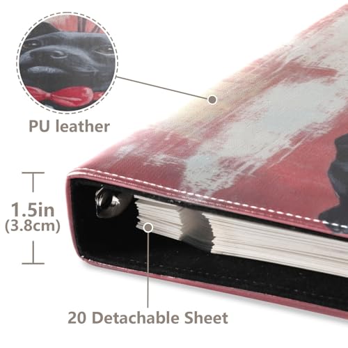 Álbum de Fotos Autoadhesivo DIY Scrapbook Álbum de San Valentín Perro Suave Carpeta de 3 Anillos Libro de Fotos 40 Páginas 8x10 para Memorias miniatura 4
