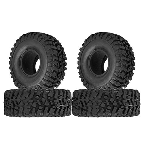 Zouminy 4Pcs 1.9" 45Mm Rubber Tire Wheel Tyre with Sponge for Rc Crawler Car
