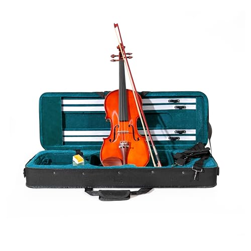 Violino ffalstaff ® 4/4 "Accademy" con Top in Massello, Parti in Palissandro, Arco Superior, colofonia Rosin e Custodia Rettangolare e Accessori