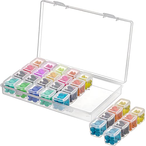 Lawei Pack of 10 Diamond Embroidery Box Diamond Painting Storage Boxes, Sorting Boxes Each with 28 Compartment - Image 2