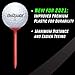 GoSports 3.25” Widemouth Tees Plastic Golf Tees, 60 Tee Player’s Pack - Max Distance and Easier Teeing