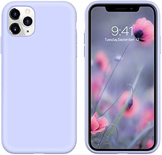 DOMAVER iPhone 11 Pro Case Liquid Silicone, Soft Gel Rubber Case with Microfiber Lining Cushion, Shockproof Phone Cases for iPhone 11 Pro 5.8 Inch, Brown