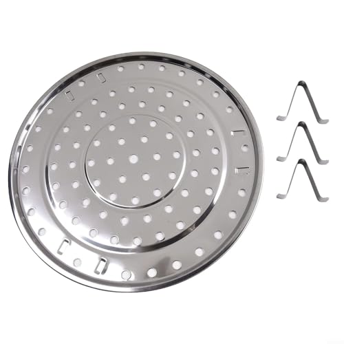 Bandeja de vapor de acero inoxidable fácil de usar con soportes extraíbles para comidas sabrosas (24 cm)