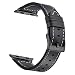 CINORS Apple Watch Band, 42mm iWatch Strap, Genuine Leather Replacement Watchband with Gun Metal Hardware for Apple Watch Series 1 Series 2, Black