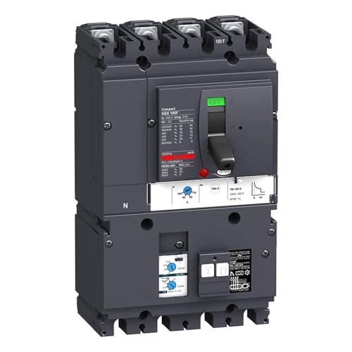 MCCB Vigi MH NSX100F TMD 16A 4p3d 36kA avec bloc différentiel LV429947