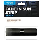 Simply FAD01 Car Windscreen Fade Strip, Provides Protection from Sun Glare, Self Cling Easily Fit & Remove Black