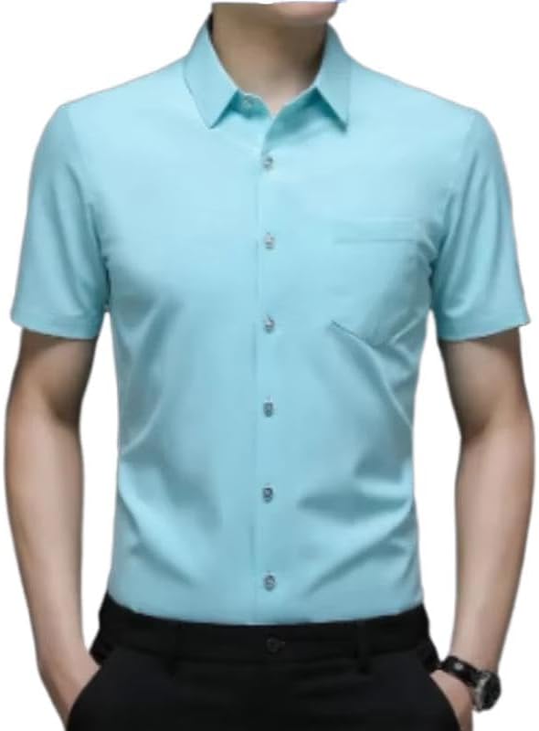 Mens T-Shirts Business Casual Short Sleeve Shirt Versatile Top