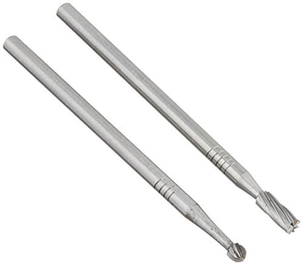 Proxxon 28750 Set of Tungsten carbide cutters, 2 pcs. (one sphere, one cylinder), Silver