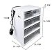 Reptile Breeding Cabinet with 8PCS Transparent Box, Reptile Rack with Hygrometer, Transparent Snake Rack, Feeding Box Drawer, Animal Habitat Cage for Pet Lizard Spider Turtle(White)