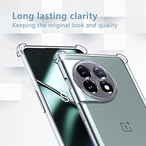 Image of for Back Case Cover Bumper Flexible Silicone Transparent Back Cover for OnePlus 11R - Transparent