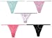 Moxeay Pack of 5 women sexy t-back thong underwear g strings