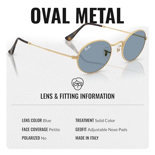 Ray-Ban RB3547 OVAL METAL SUMMER CAPSULE Oval Shaped Sunglasses for Men & Women with Official RAYBAN Eyewear Kit4