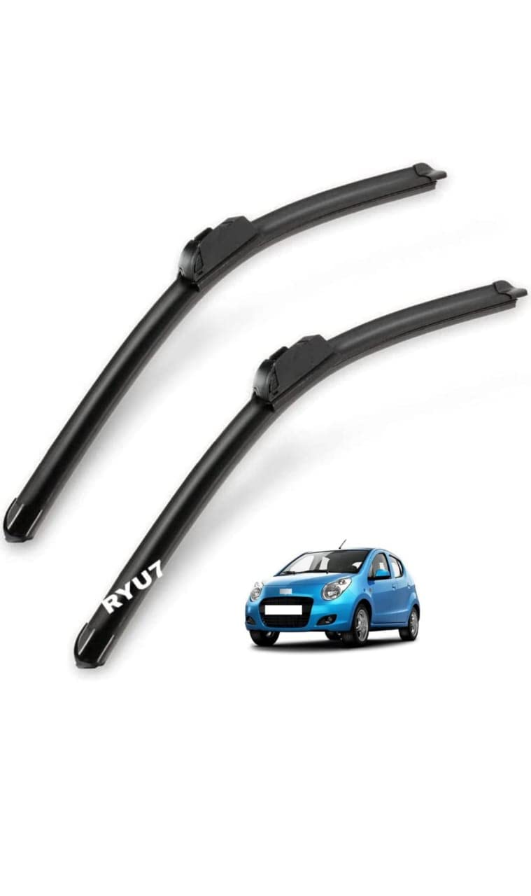 RYU7® Aerodynamic Design Frameless Wiper Blades Compatible with A star, Size-21" 14" ( Pack of 2)-image-19