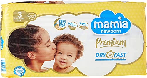 T Mamia Size 3 Nappies - Pack of 56 - Ultra Dry