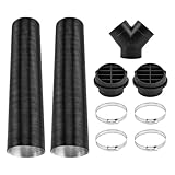 JIANWEI Diesels Heater Exhaust Pipe Set, 75mm/3inch Car Parking Heater Air Vent Extender Accessories, Y/T Branch Connector and Hose Clips Fit For Webasto 2KW 5KW 8KW Heaters(Y type)