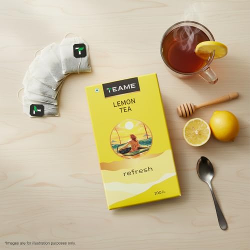 Image of TE-A-ME Lemon Black Tea - 400 Bags (4x100) | Lemon Tea 400 Tea Bags (Envelope)