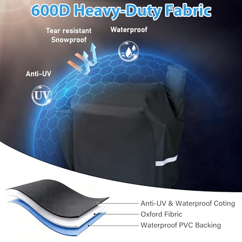 Image of Utheer Grill Cover for Recteq RT-1250 RT-700 RT-680, 600D Waterproof
