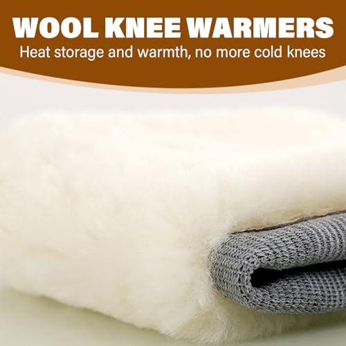 Knee Warmers Winter Thermal Cashmere Wool Ski Knee Brace, Stretchy Comfortable Warmers for Women & Men Arthritis Pain Relief Sleeves Support Pad Men Ski Brace2