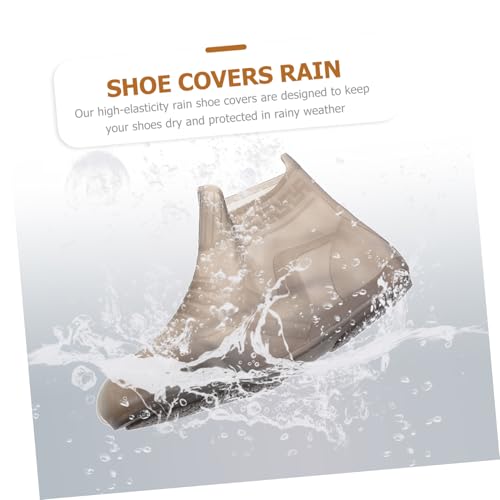 1 par de fundas para calzado de silicona impermeables para lluvia, protectoras de calzado reutilizables para hombres y mujeres, aptas para uso al aire libre miniatura 3