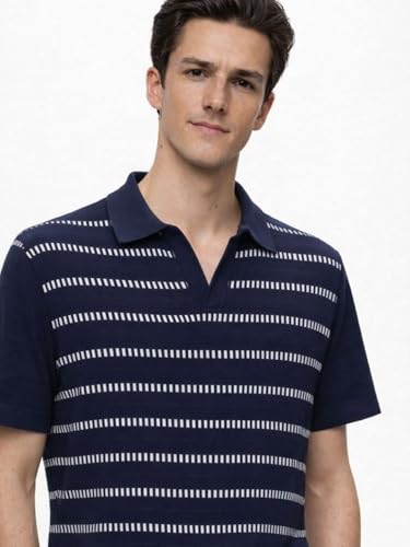 Image of Armisto Men's 100% Cotton Fancy Party Polo T-Shirt /Neutral Colour