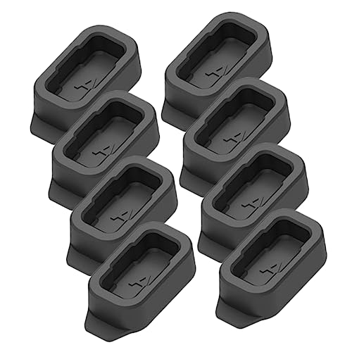 UKCOCO 8 Piezas Reloj tapón de Polvo Cargador portátil Extensor de Salida Relojes Inteligentes Cargador de Pilas Cubierta del Puerto de Carga del Reloj Ver Suministros Gel de sílice Black