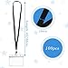 45cm Schlüsselband 100 Stück Lanyards schlüsselanhänger band lanyard Nackenband Swivel Schließe Umhängebänder mit Karabinerhaken Büro Abzeichen für ID-Karten Ausweise Schlüssel für ID-Karten(Schwarz)
