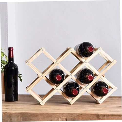 Racks à vin en bois pliables porte-bouteilles au design moderne - 3