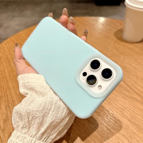 Coque iPhone 16 Plus souple bleu protégeant le bouton de contrôle photo