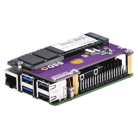 MazerPi iUniker PCIe M.2 Hat Pi 5 NVMe SSD PIP PCIe Pimoroni Peripheral Board for Raspberry Pi 5 (2280 Board) Cover