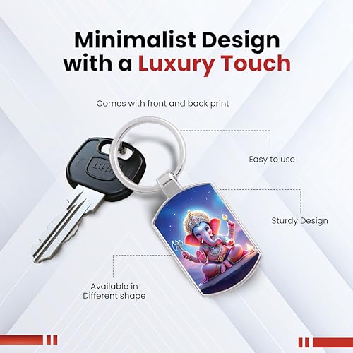Image of Premium Printed Metal Keychain for Men & Women | High-Definition Artwork Print | Durable Key Ring for Car, Bike, Home & Office Keys | Stylish Decorative Key Holder Gift