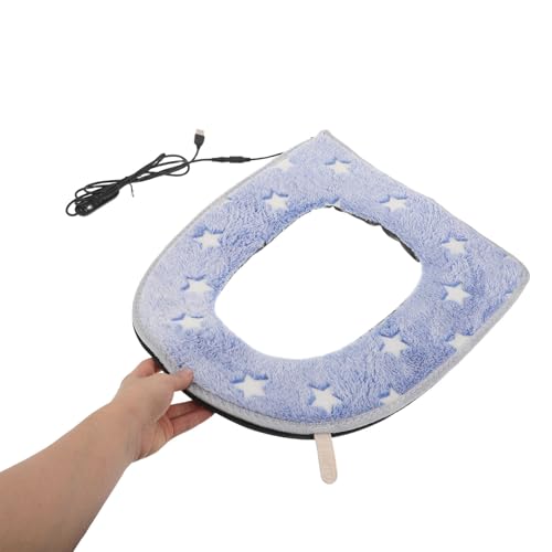 Housse de toilette chauffante Hemobllo 43x36,5 cm lavable avec LED USB