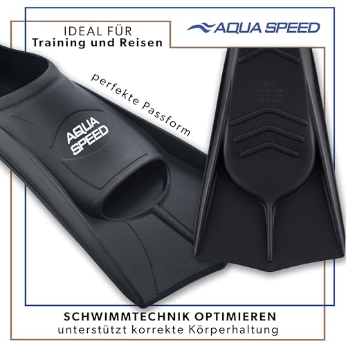 Aqua Speed Fusion Aletas largas de natación para Adultos y niños + ULTRAPOWER #Swim | negro/07 | Tamaño: 35/36 - imagen 4