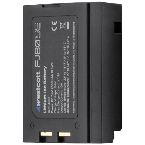 Batería extraíble Westcott FJ80-SE compacta que soluciona la falta de energía