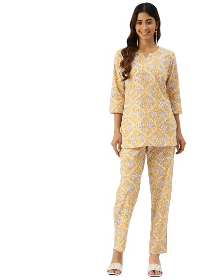 Image of feranoid Women Full Sleeves Cotton Nightsuits