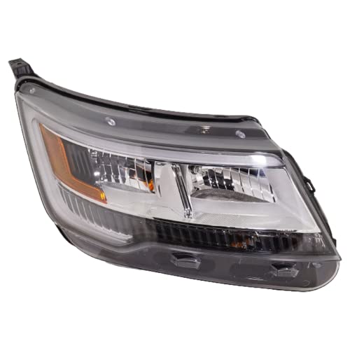Garage-Pro Passenger Side Headlight Compatible with 2018-2019 Ford Explorer Lens and Housing, with LED DRL, Base