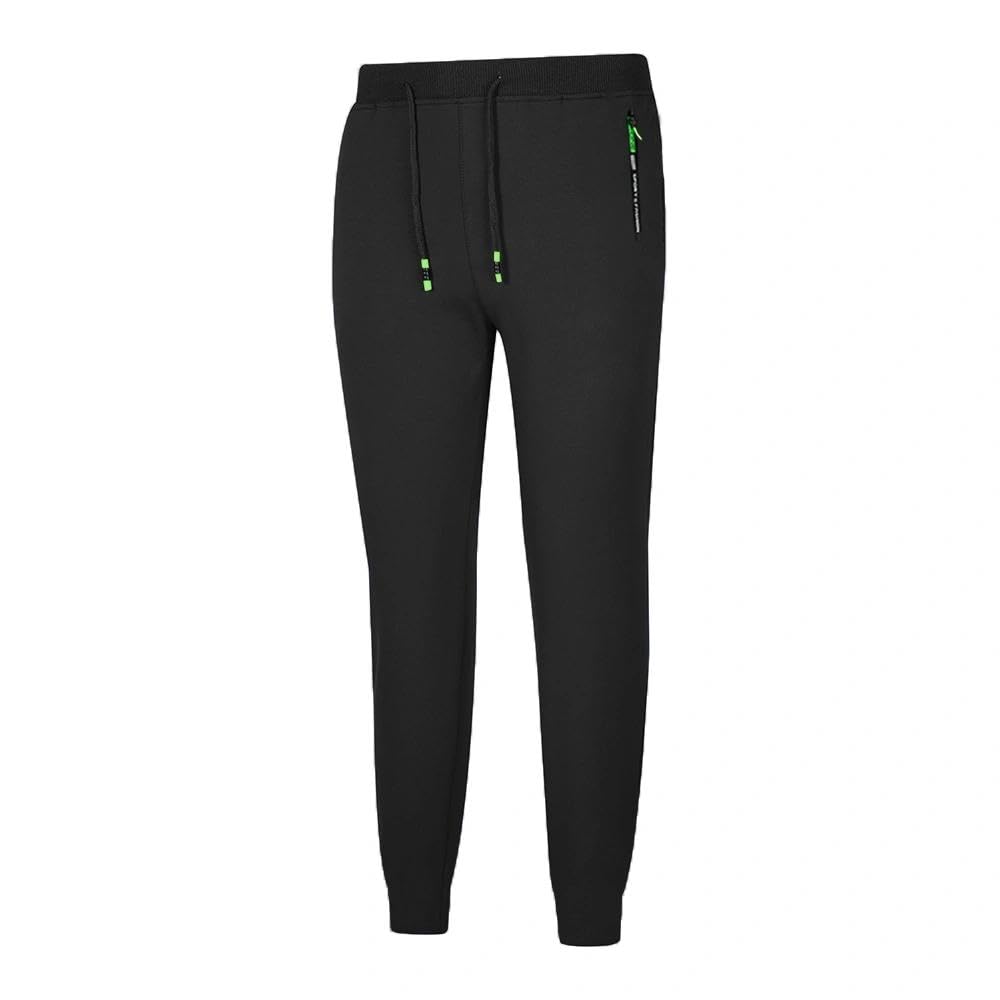 Tansozer Jogging Homme Pantalon de Survêtement Sport Coton Training Sportswear avec Poches Zippées