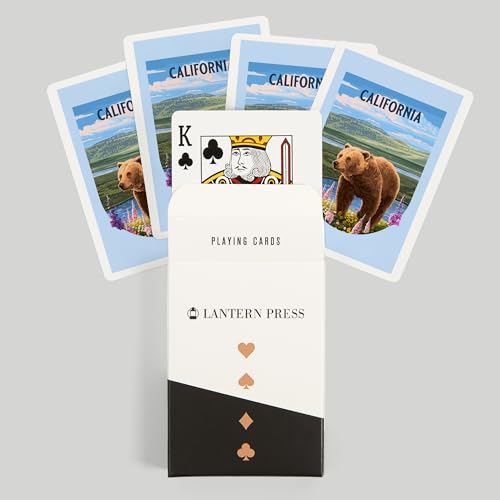 Lantern Press Baraja Poker 52 Cartas oso grizzly miniatura 6
