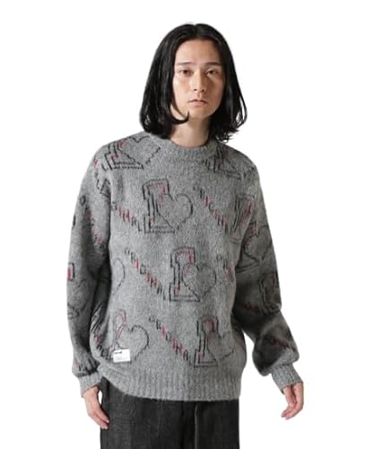 Schott 新品タグ付 サーフィンブル ニット セーター L グレー Schott N.Y.C セーター ニット Schott/ショット/50S LS KNIT