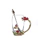 Handicraft Crystal Glass 3D Flower Cups Tea Mug With Tea Spoon Women Coffee, Tea, Juice, Beer, Milk Hot And Cold Drinks Use Gift. (Rose Red High Coffee Cup, 12 oz)